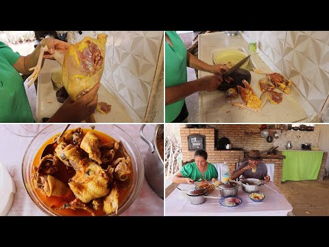 I prepared a delicious free-range chicken for our Sunday lunch.