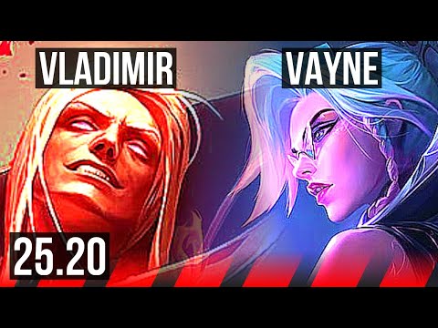 VLADIMIR vs VAYNE (TOP) | Penta, 6k comeback, Legendary, 48k DMG, 18/4/5 | NA Master | 25.20
