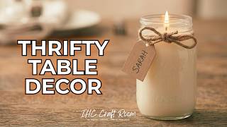 Classic DIY Unscented Table Place Setting Soy Candles: Table Decor