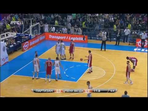 Nikola Kalinic kos za pobedu, Partizan - Crvena Zvezda 69:72 Playoff Utakmica