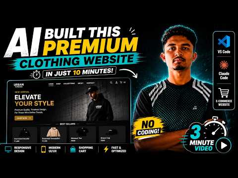 AI Built This Premium Clothing Website in Just 3 Minutes! (VS Code + Claude Code)
