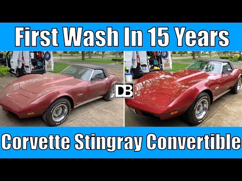 First Wash in 15 Years | Original Owner 1974 Corvette Stingray Convertible | The Detailing Business