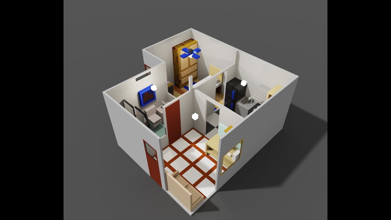 House voxel 3D Model