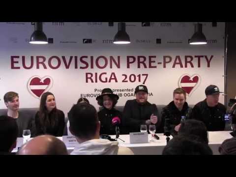 Eurovision PreParty Riga press-conference: Triana Park, NAVIBAND, JOWST, Martina Bárta, Justs