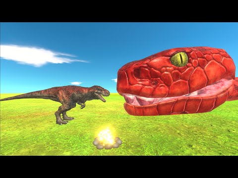 Baby T-Rex vs Giant Reptiles Tournament - Animal Revolt Battle Simulator
