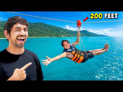 Zip-line Challenge - Real Experience...200 feet 😱🔥 || MR. INDIAN HACKER