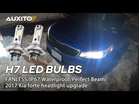 2017 Kia Forte Headlight upgrading with AUXITO H7 LED