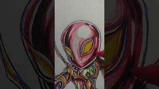 Drawing Iron Spider #drawing #spiderman #comics