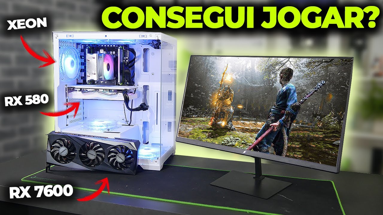 JOGANDO BLACK MYTH WUKONG NO PC GAMER XEON E RX 580, RODA BEM? (e RX 7600)