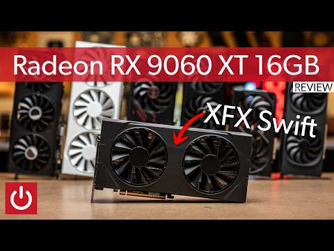 XFX Swift AMD Radeon RX 9060 XT OC Gaming Edition with 16GB GDDR6 HDMI 2xDP, AMD RDNA 4 RX-96TSW16BQ video review thumbnail