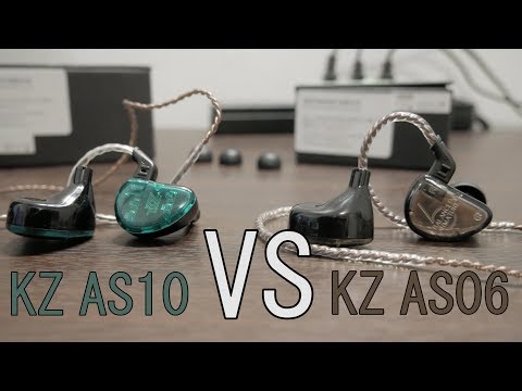 KZ as10 VS KZas06 Earphone Comparison Review
