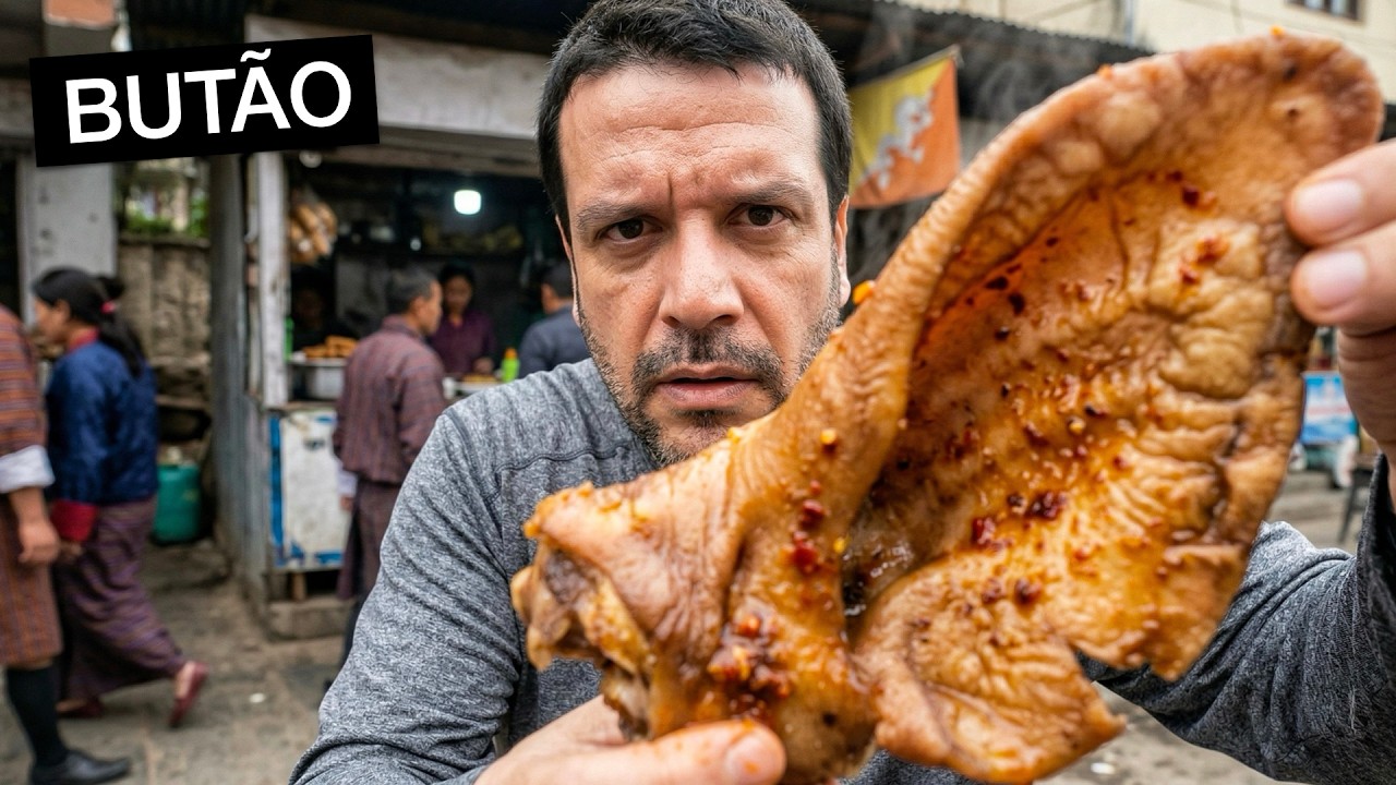 PROVANDO COMIDA DE RUA NO BUTÃO 🇧🇹
