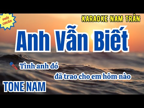 Karaoke Anh Vẫn Biết Tone Nam | Nam Trân