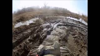 preview picture of video 'An afternoon getting muddy riding the trails Lakview ATV Park ( 600 acres ) Solon,Iowa. Edited'