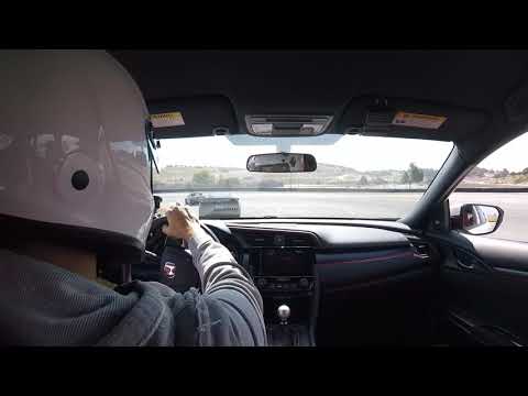 Honda Civic Type R chasing Corvette C6 Z06 at Laguna Seca. 1:42.0 lap.