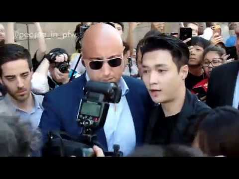 Lay / Zhang Yi Xing / 레이 from EXO creating a mess at Valentino Menswear Fashion Show - Paris - 20/06