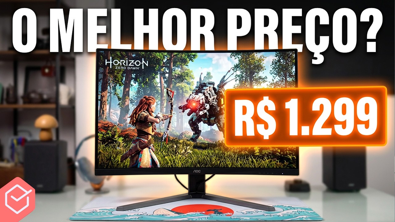 Miniatura da avaliação em vídeo de Monitor AOC Agon CQ32G4E 32 Polegadas Curvo QHD 180Hz