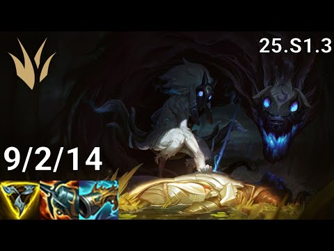 Kindred Jungle vs Lee Sin - EUW Master | Patch 25.S1.3
