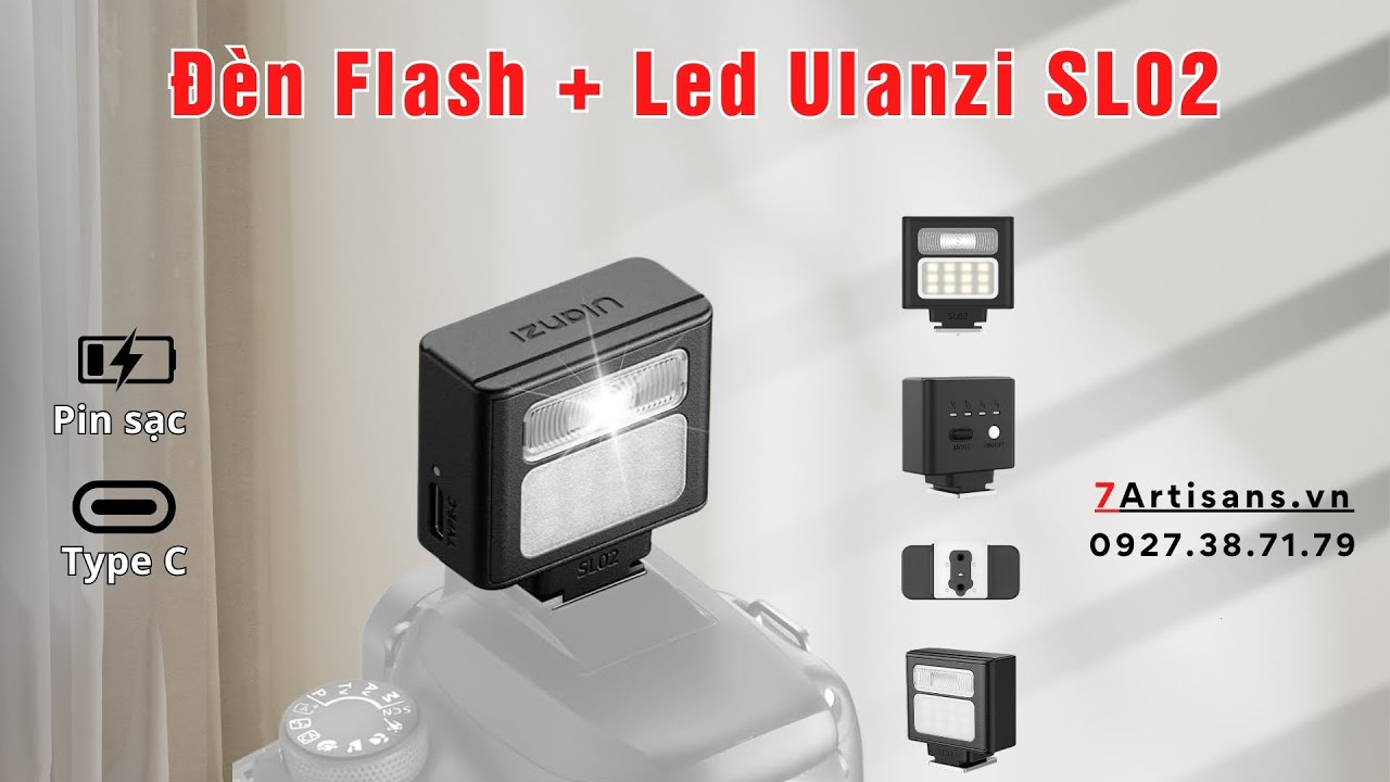 Video Đèn Flash và đèn Led Ulanzi SL02 – Đèn Mini Flash Led