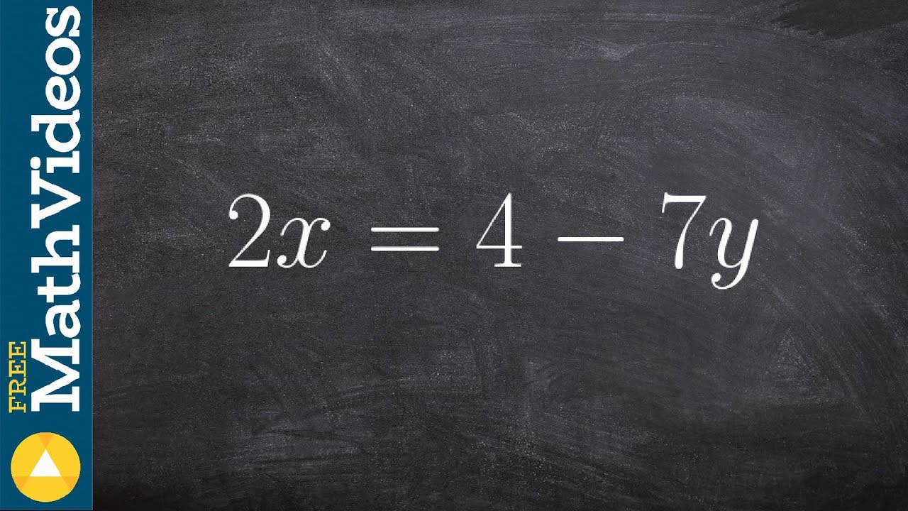 How to write a linear equation in standard form