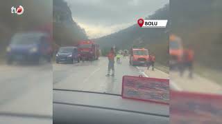 Boluda Kamyon Otomobille Çarpıştı 1 Ölü, 1 Yaralı