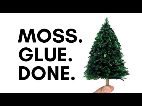EASY realistic miniature tree for your Christmas village, dollhouse & gaming