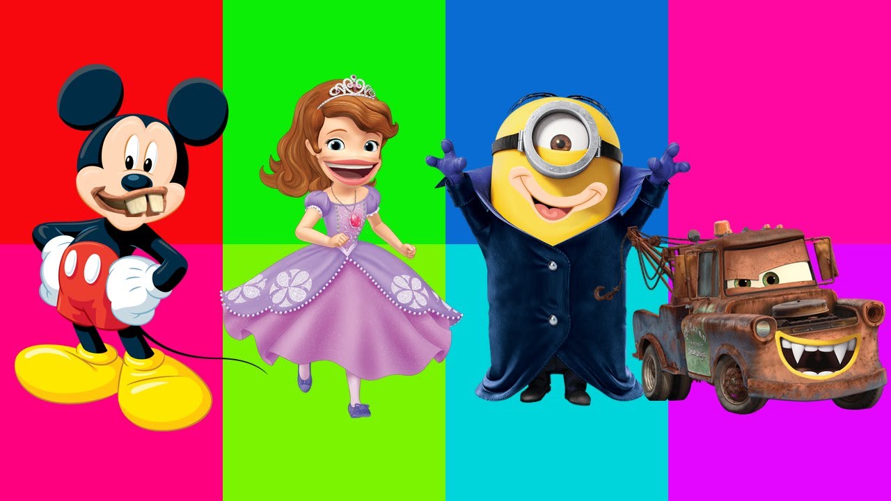 Wrong Heads Funny Mickey Mouse & Sofia Clubhouse - Finger Family Song Kid Toy