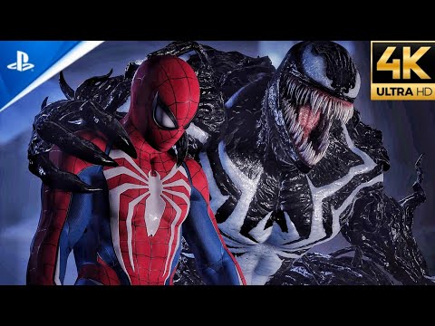 Advanced Suit 2.0 vs Venom Boss Fight (Ultimate Difficulty) - Spider-Man 2 PS5 (4K)