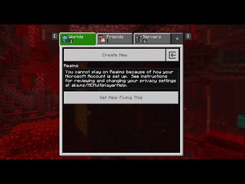 Fix Minecraft Error Multiplayer Is Disabled/You Cannot Play on Realms Because Your Microsoft Account