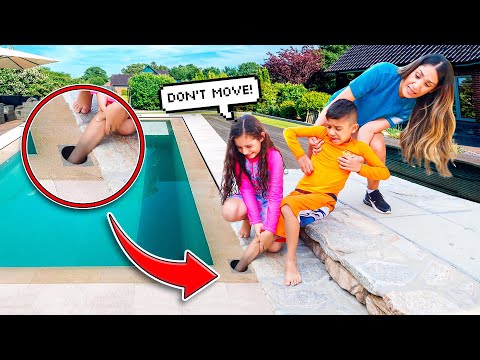George Got His Foot STUCK in the Pool DRAIN *Can't Get it Out* | Jancy Family
