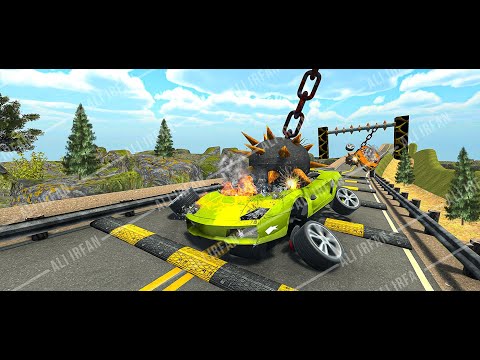 Ultimate Car Wipeout Challenge #3 अल्टीमेट कार वाइपआउट चैलेंज Car Crash #simulator