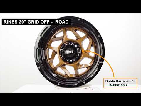 ⚡ Rines 20" GRID Off-Road ✅ GD14 Bronce ⚡ | 🔥 7 LLANTAS 🔥