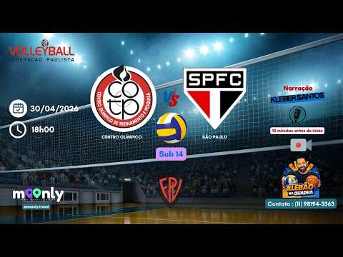 Centro Olímpico x São Paulo | 30/04/2026 - 18h00 | Vôlei Feminino | FPV | Sub 14