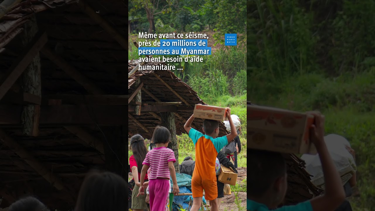 Myanmar : Séisme dévastateur