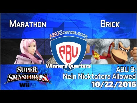 ABU Monthly 9: Marathon (Robin) vs. Brick (DK) - Smash 4 Winners Quarters