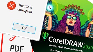 Corel Draw PDF File Coruppted Error FIX!