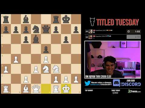GM Aryan Tari plays TITLED TUESDAY | Sep 13