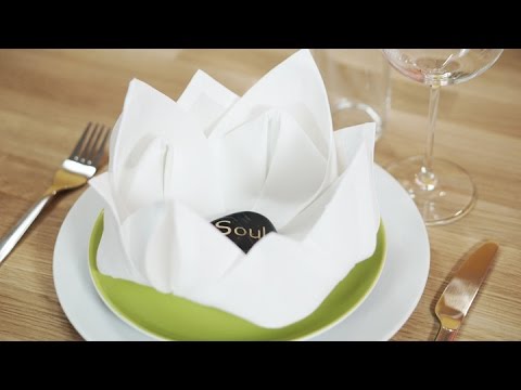 Dein Tutorial "Lotusblüte als Tischdeko" | Video zum Buch: "Servietten falten" v. Sieglinde Holl