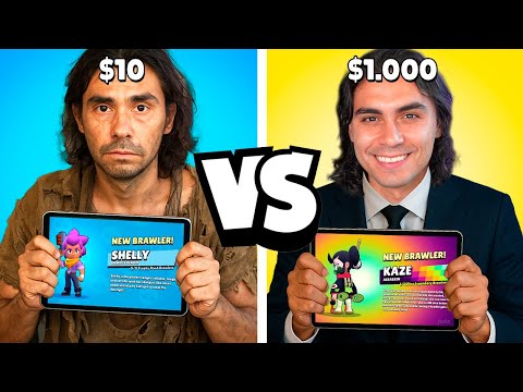$10 vs $100 vs $1000 account in Brawl Stars