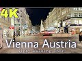 Vienna Austria Night Walking Tour 4K Ultra HD 60Fps