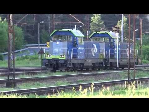 Duet zmodernizowanych PKP Cargo SM42-1315+SM42-1270 na st. Maksymilianowo, 16.07.2016