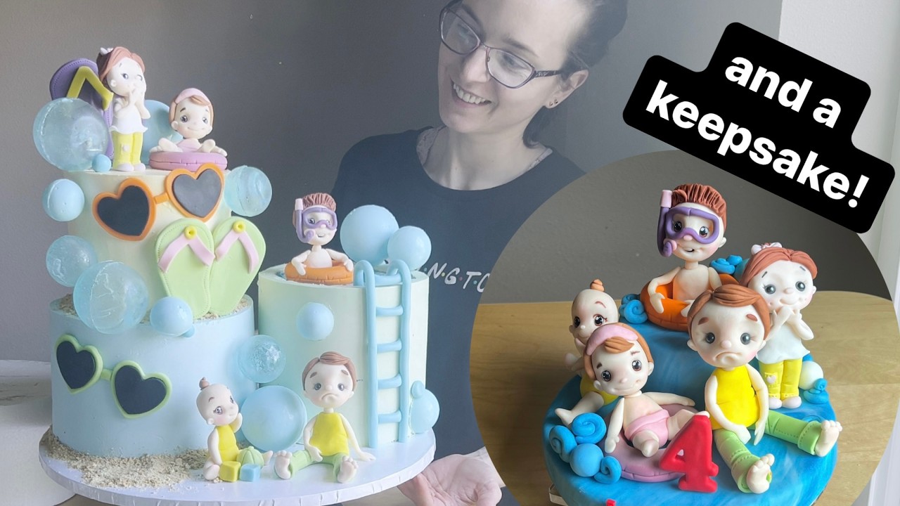 Pool Party Cake decorating... Plus Keepsake!