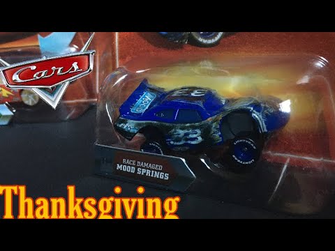 Mattel Race Damaged Mood Springs #33 Disney Pixar Cars (Rev N Go Racing) Thanksgiving Special