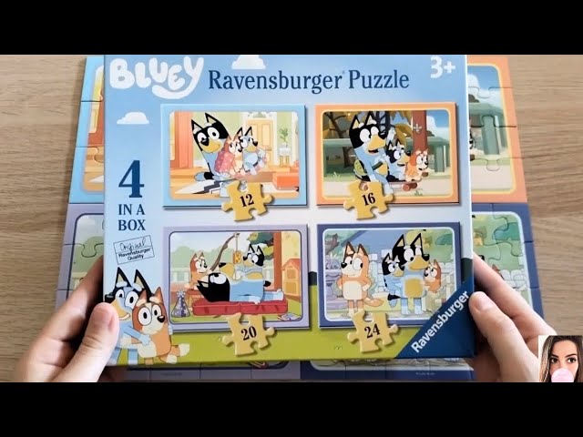 Vídeo relacionado con Bluey. Libro juguete - Superlibro puzzle. 4 puzles de dos caras para leer y jugar (Pequeñas manitas)
