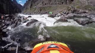 Kayaking Gore Rapid Colorado River during GoreFest 2016 1300cfs