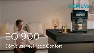 Siemens Cómo usar el Modo Confort en las cafeteras EQ900 anuncio