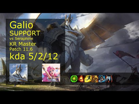 Galio Support & Ezreal vs Seraphine & Jinx - KR Master 5/2/12 Patch 11.6 // [롤] 갈리오 vs 세라핀 서폿