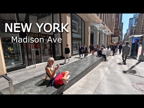 New York - Walking tour Madison Avenue - USA /  4К