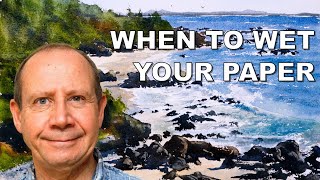 How to wet your watercolor paper. Wet the back and sometimes the front. I tell you why and how.