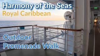 Harmony of the Seas: 4K Walk on the Outdoor Promenade #outdoordeck